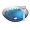 Novatto DIACCIO Glass Vessel Bathroom Sink Set, Brushed Nickel NOHP-G017BN - alternate 1